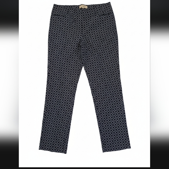 Talbots Pants - Talbots Womens BLUE and White Geometric Pattern Size 14